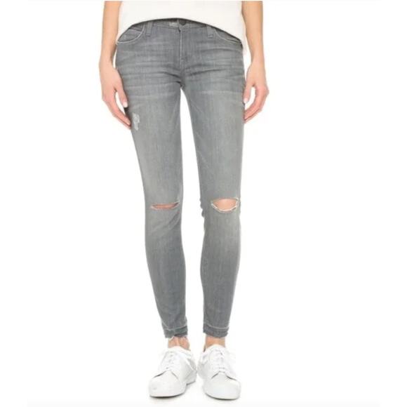 Current Elliott Stiletto Rig Destroy Release Hem Denim Jean Gray Women's 26 - Picture 1 of 9